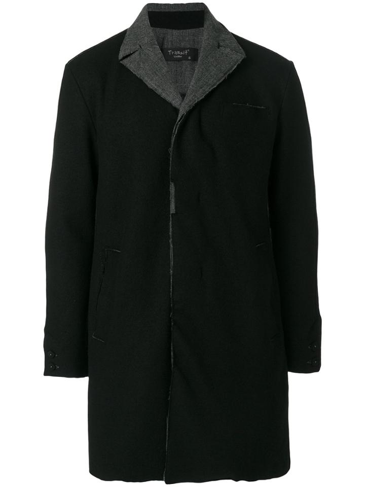 Transit Textured Single-breasted Coat - Black