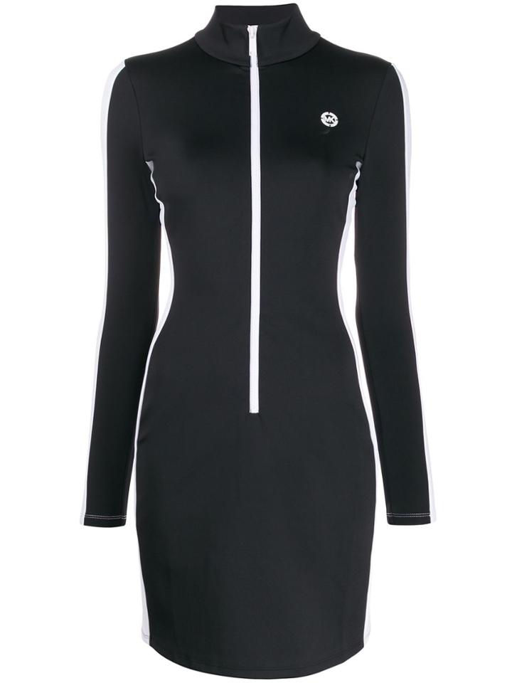 Michael Michael Kors Zipped Down Mini Dress - Black