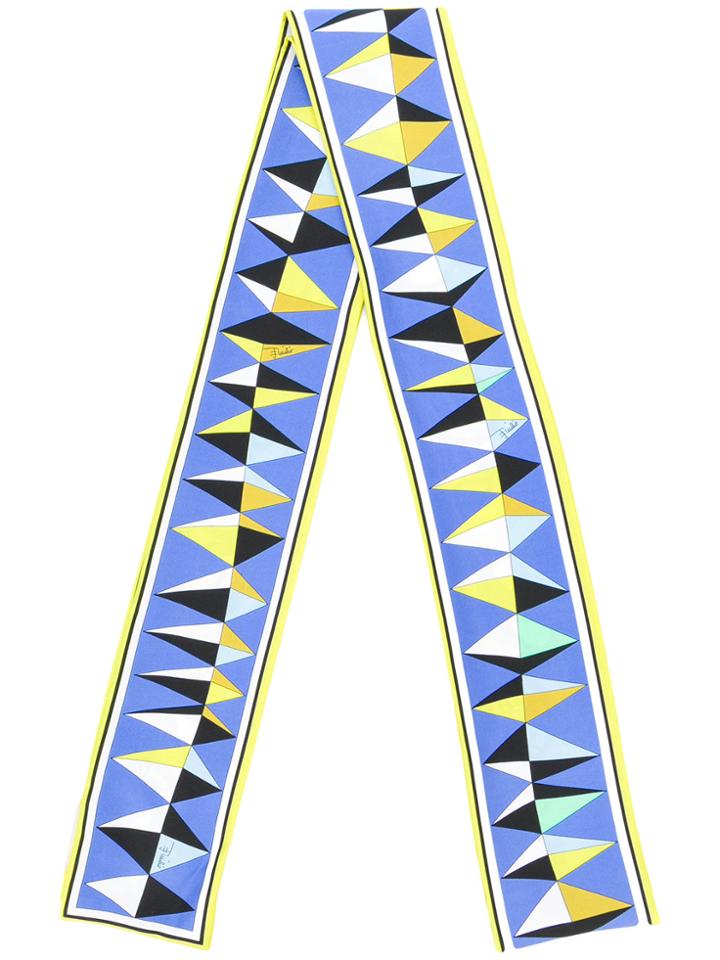 Emilio Pucci Double Sided Printed Scarf - Blue