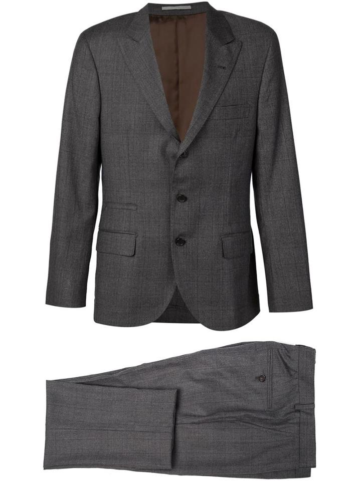Brunello Cucinelli Classic Two-piece Suit, Men's, Size: 48, Grey, Virgin Wool