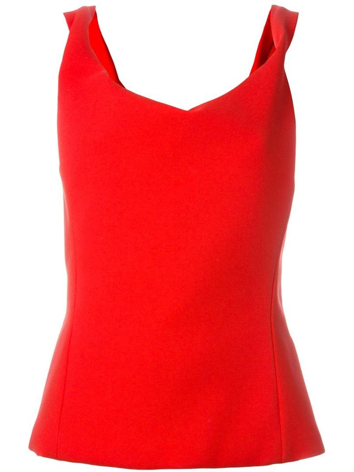 Chalayan Twisted Strap Top, Women's, Size: 44, Red, Polyester/spandex/elastane/polyamide/viscose