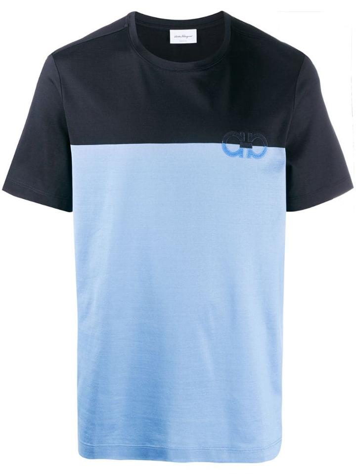 Salvatore Ferragamo Double Gancini T-shirt - Blue