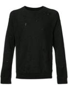 The Soloist Distressed Sweatshirt, Men's, Size: 48, Black, Cotton