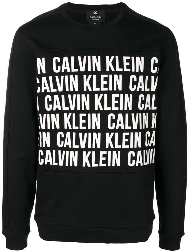 Ck Calvin Klein Logo Printed Sweater - Black