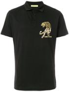 Versace Jeans Tiger Printed Polo Shirt - Black