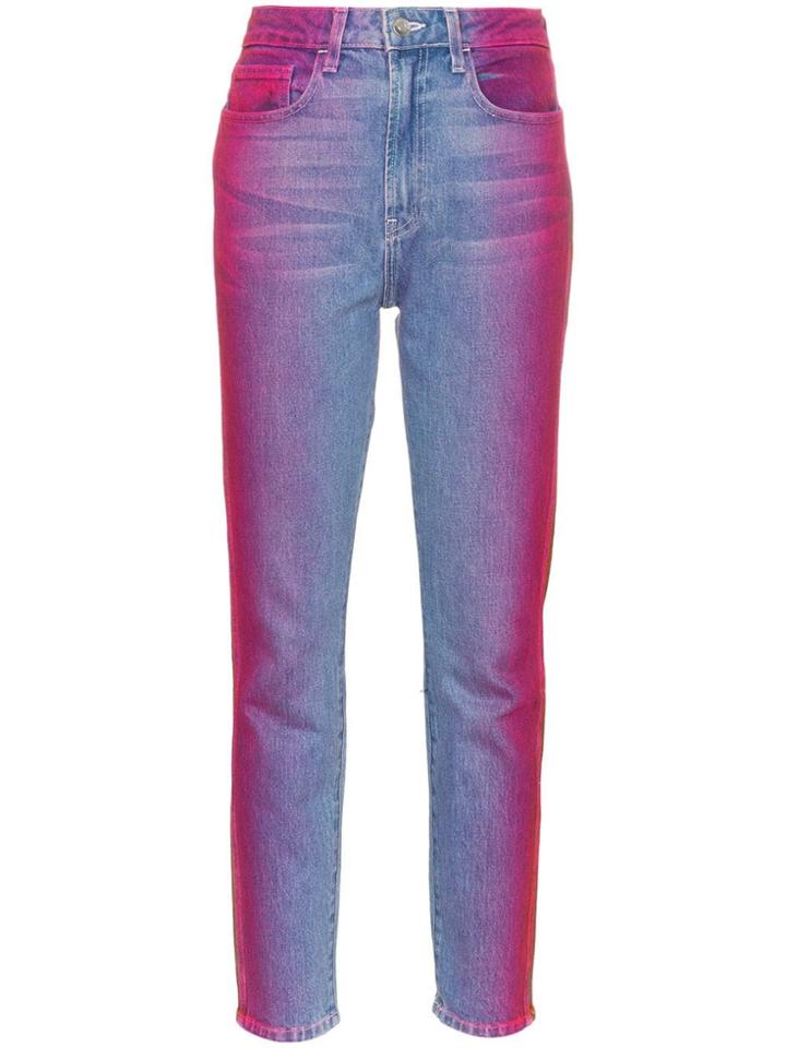 Jordache Rainbow Wash Cropped Jeans - Multicoloured