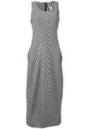 Comme Des Garçons Vintage 1992's Houndstooth Long Dress - Black