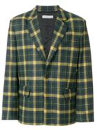 Gosha Rubchinskiy Checked Long Sleeve Blazer - Green