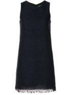 Andrew Gn Tweed Shift Dress - Blue