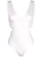 Alice+olivia Marley Cut-out Bodysuit - White