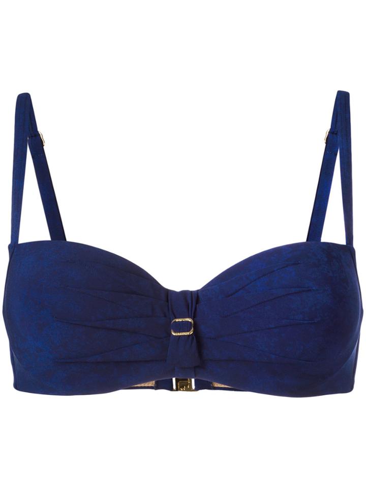 Marlies Dekkers Puritsu Plunge Bikini Top - Blue