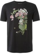 Maison Margiela Floral Print T-shirt, Men's, Size: 48, Black, Cotton