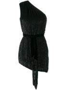Retrofete One-shoulder Asymmetric Dress - Black