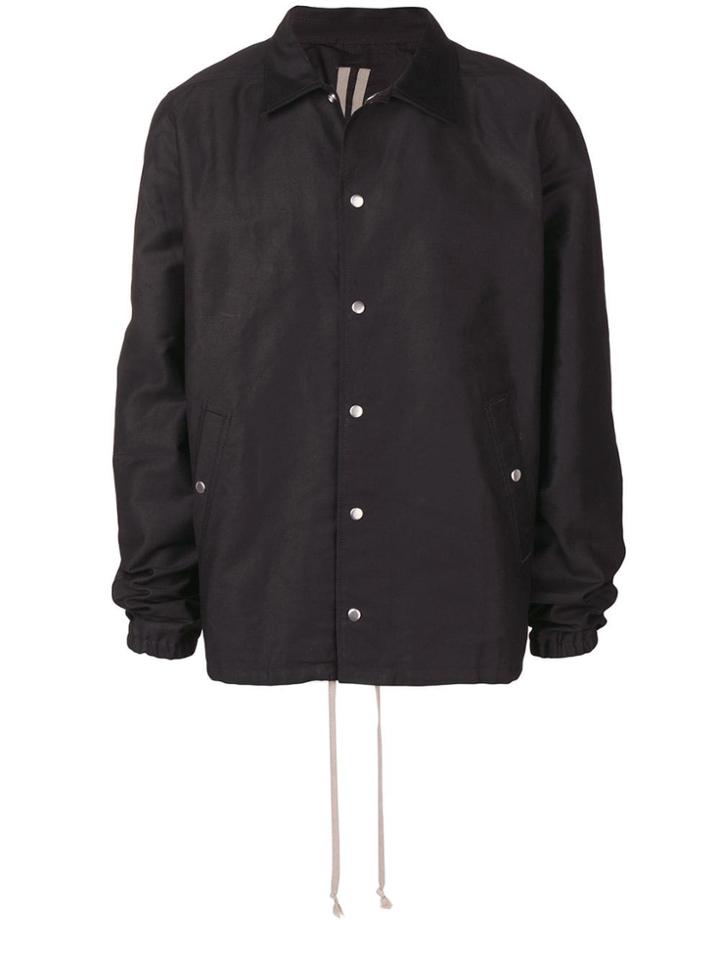 Rick Owens Drkshdw Drawstring Hem Shirt Jacket - Black