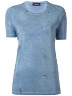 Dsquared2 Microstud Accent T-shirt, Women's, Size: Xs, Blue, Cotton