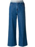 Red Valentino Wide-legged Cropped Jeans - Blue