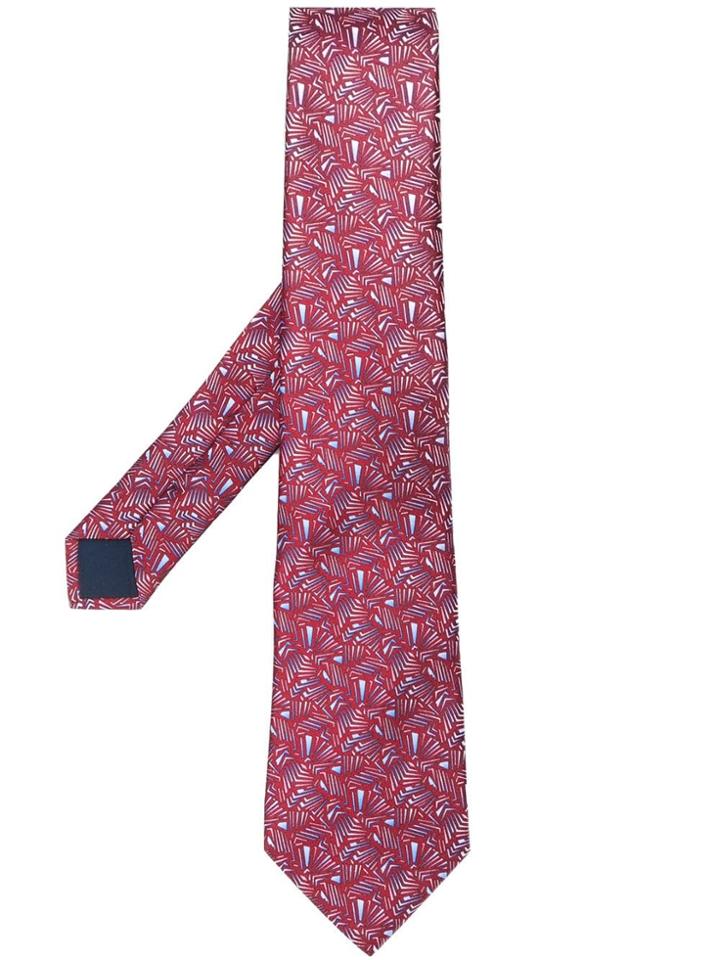 Lanvin Graphic Print Tie - Red