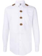 Dolce & Gabbana Embroidered Crowns Shirt - White