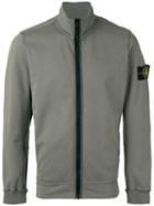 Zip Up Jacket - Men - Cotton/spandex/elastane - Xxl, Grey, Cotton/spandex/elastane, Stone Island