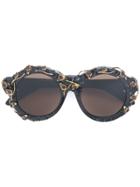 Kuboraum Embellished Sunglasses - Black