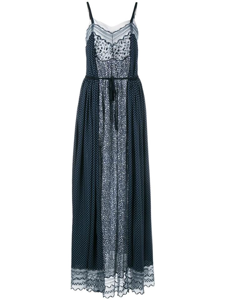 Chloé Panelled Drawstring Dress - Blue