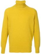 Maison Flaneur Fine Knit Turtleneck Sweater - Yellow & Orange