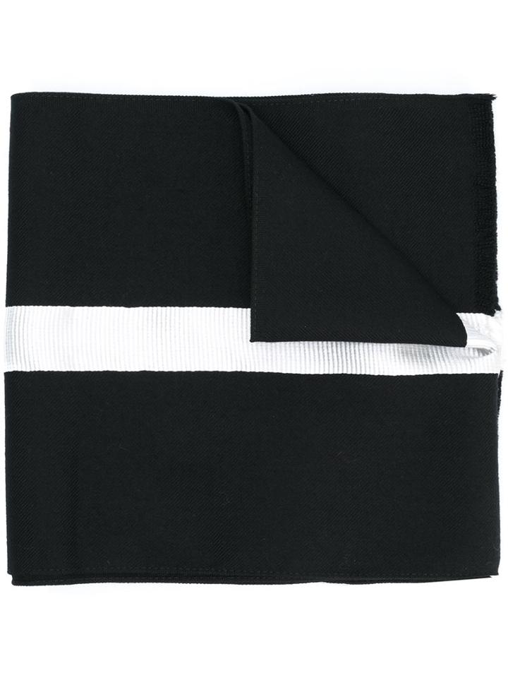 Paul Smith Striped Scarf, Men's, Black, Silk/wool