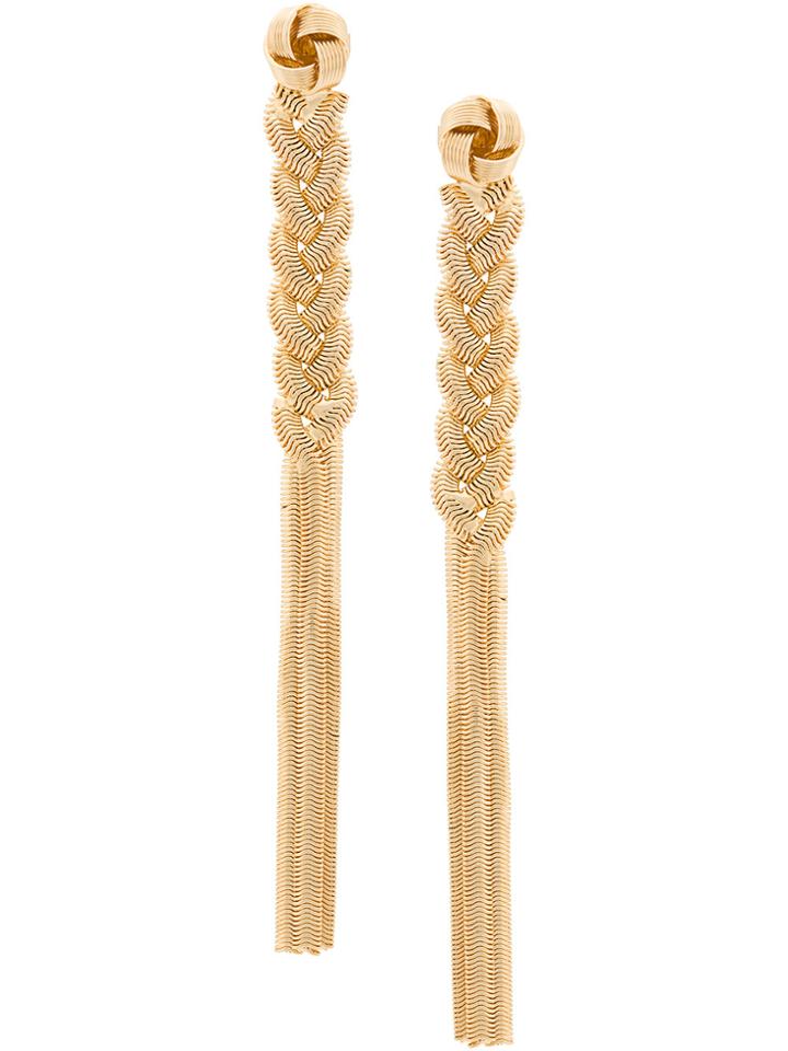 Janis Savitt Braid Earrings - Metallic