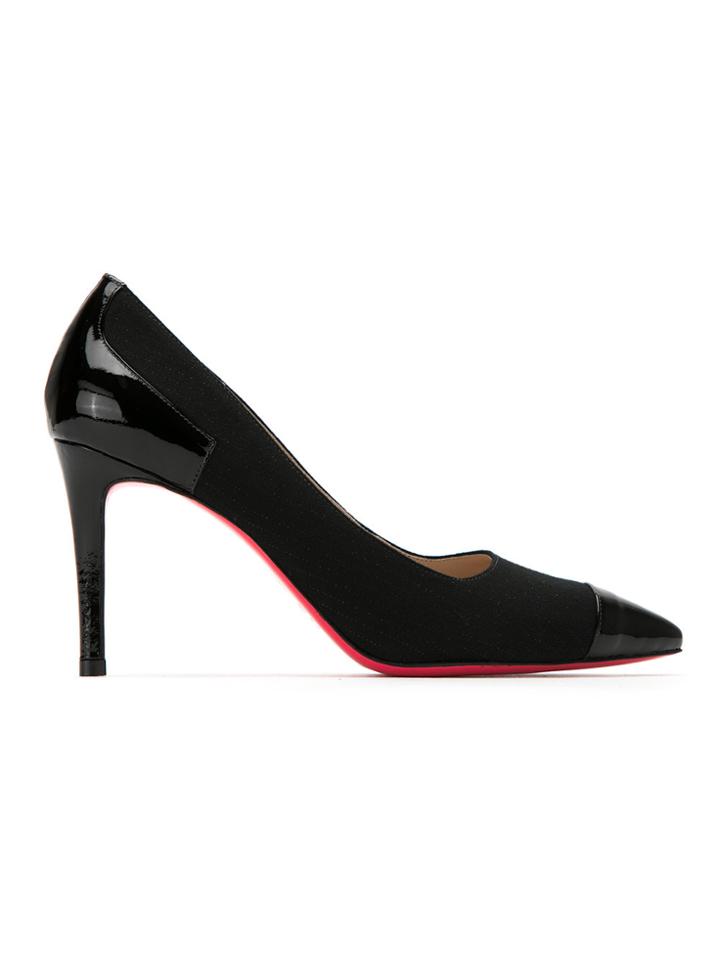 Zeferino Leather Panels Pumps - Black