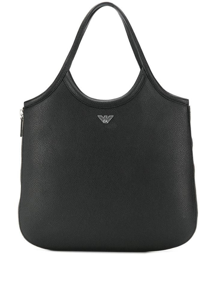 Emporio Armani Logo Shopper Tote - Black
