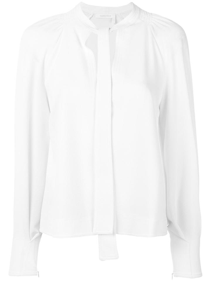 See By Chloé Pussy Bow Keyhole Blouse - White