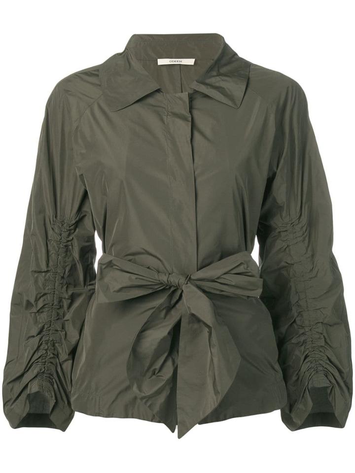 Odeeh Tie-waist Jacket - Green