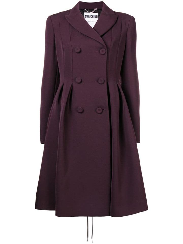 Moschino Double-breasted Flared Coat