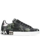 Dolce & Gabbana Printed Low-top Trainers - Green