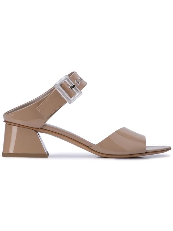Agl Buckle Detail Mules - Neutrals