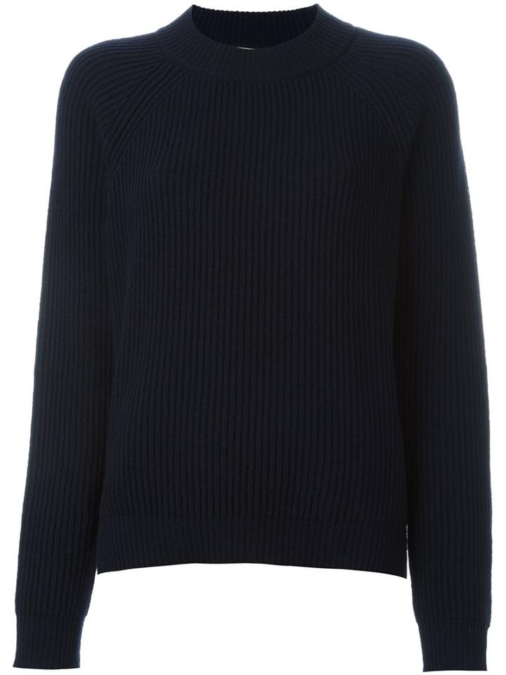 Erika Cavallini Ribbed Jumper, Women's, Size: Medium, Blue, Cashmere/virgin Wool