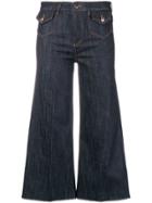 Red Valentino Cropped Wide-leg Jeans - Blue