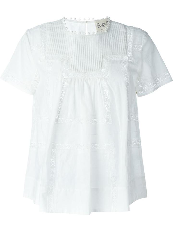 Sea Crochet-trimmed Top