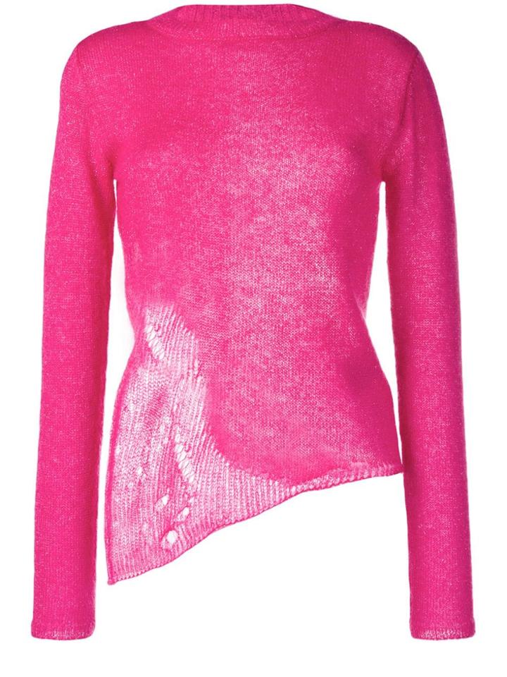 Saint Laurent Half-distressed Jumper - Pink