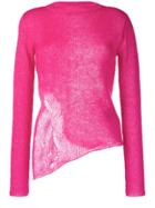 Saint Laurent Half-distressed Jumper - Pink