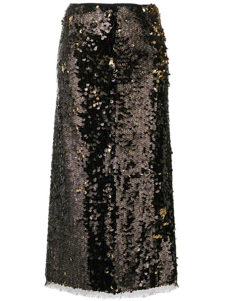 Rejina Pyo Sasha Sequin Pencil Skirt - Black