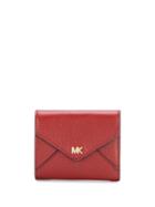 Michael Michael Kors Logo Plaque Foldover Wallet - Red