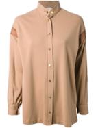 Roberta Di Camerino Vintage Mandarin Collar Shirt - Brown