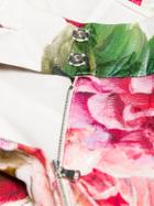 Dolce & Gabbana Peony Print Skirt - White
