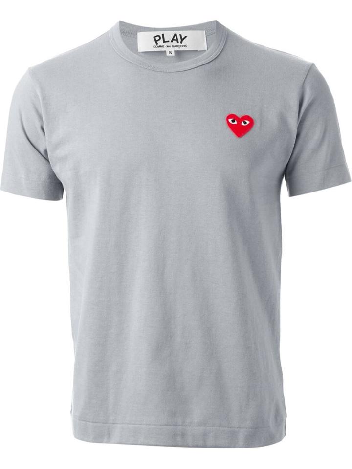 Comme Des Garçons Play 'play Colour Series' T-shirt, Men's, Size: Xl, Grey, Cotton