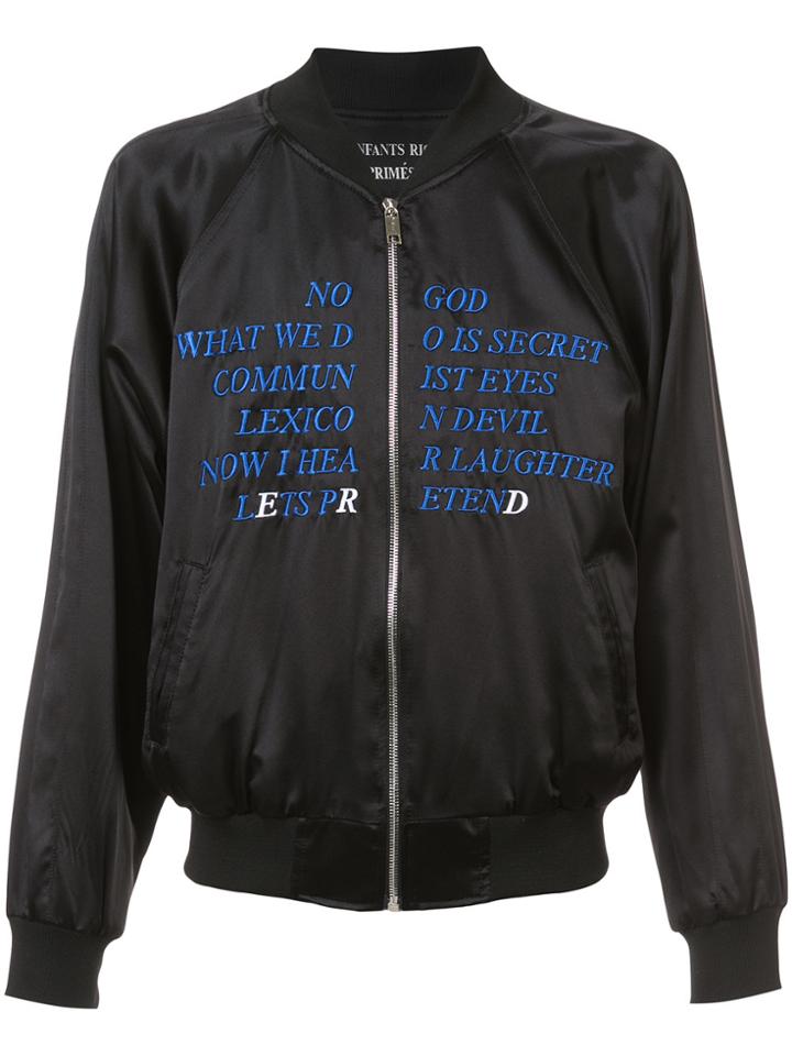 Enfants Riches Déprimés Germs Bomber Jacket - Black