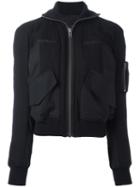 Haider Ackermann Patch Pocket Bomber Jacket, Women's, Size: Medium, Black, Virgin Wool/cotton/rayon/cotton