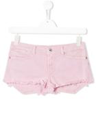 Dondup Kids Frayed Denim Shorts - Pink
