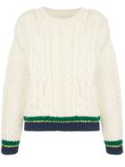 Coohem Contrast-trim Fitted Sweater - White