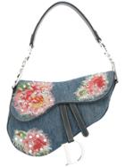 Christian Dior Vintage Saddle Denim Shoulder Bag - Blue